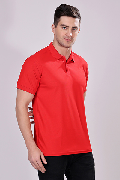 MENS RED POLO T - SHIRT